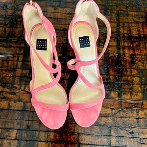 Size 8.5 White House Black Market Pink Suede Heels